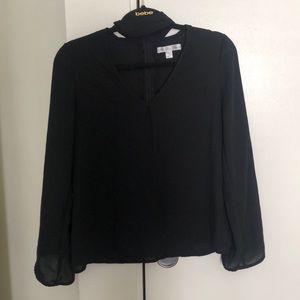 Black blouse with choker
